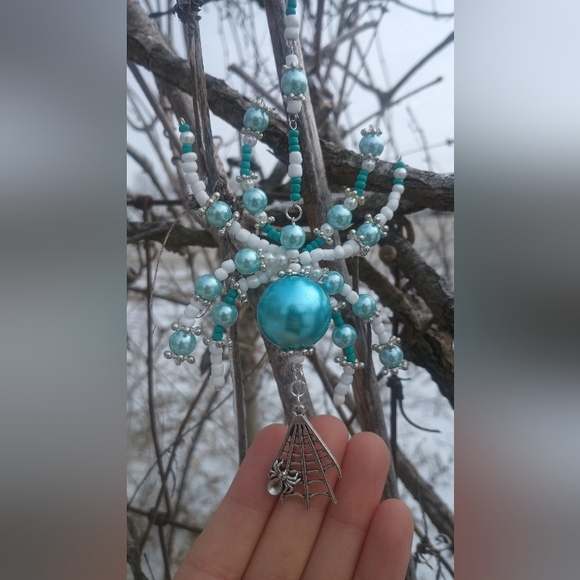 Turquoise Spider Ornament - Picture 3 of 5